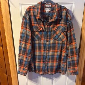 Duluth Trading Co Vibrant Plaid Flannel Shacket size 3XL